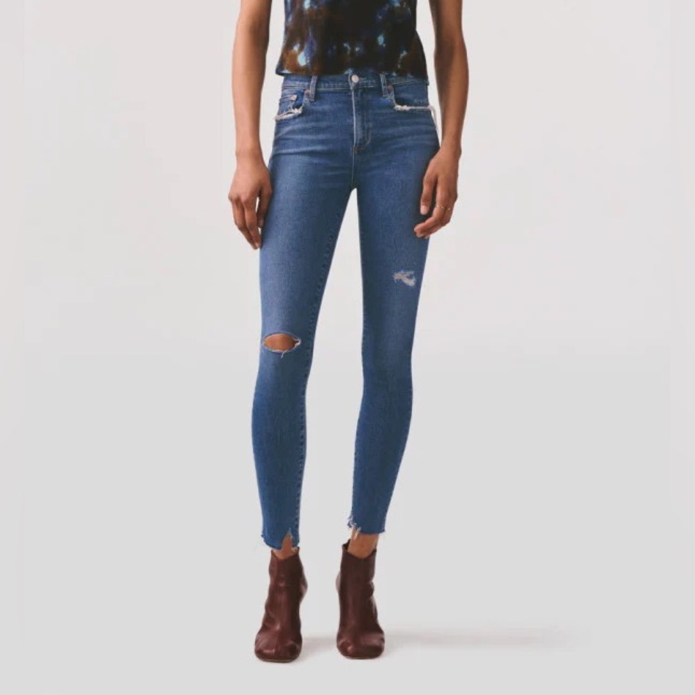 NWT AGOLDE Sophie midrise ankle jeans in Pentacle wash